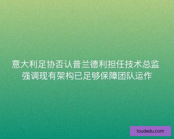 意大利足协否认普兰德利担任技术总监 强调现有架构已足够保障团队运作